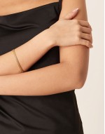 flat box chain bracelet in 18k gold plated
