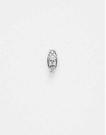 8mm gem set clicker in sterling silver